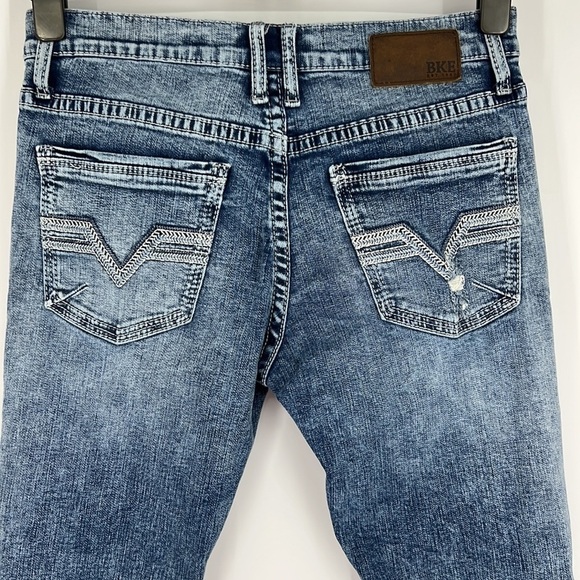 BKE Straight Stretch distressed Denim Jean SZ 32 NEW - Picture 8 of 12